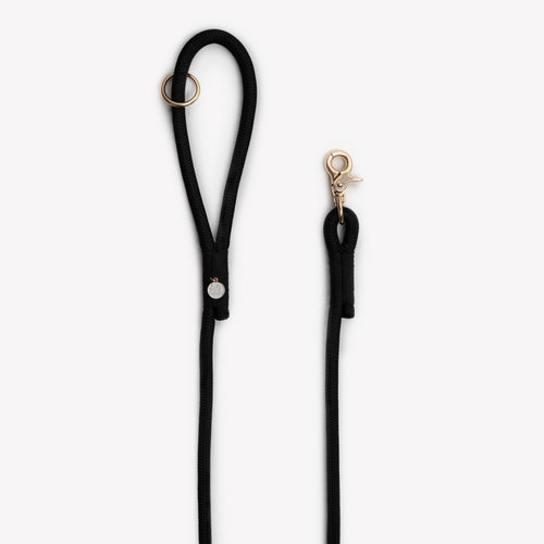 'Black' - Braided Rope Leash