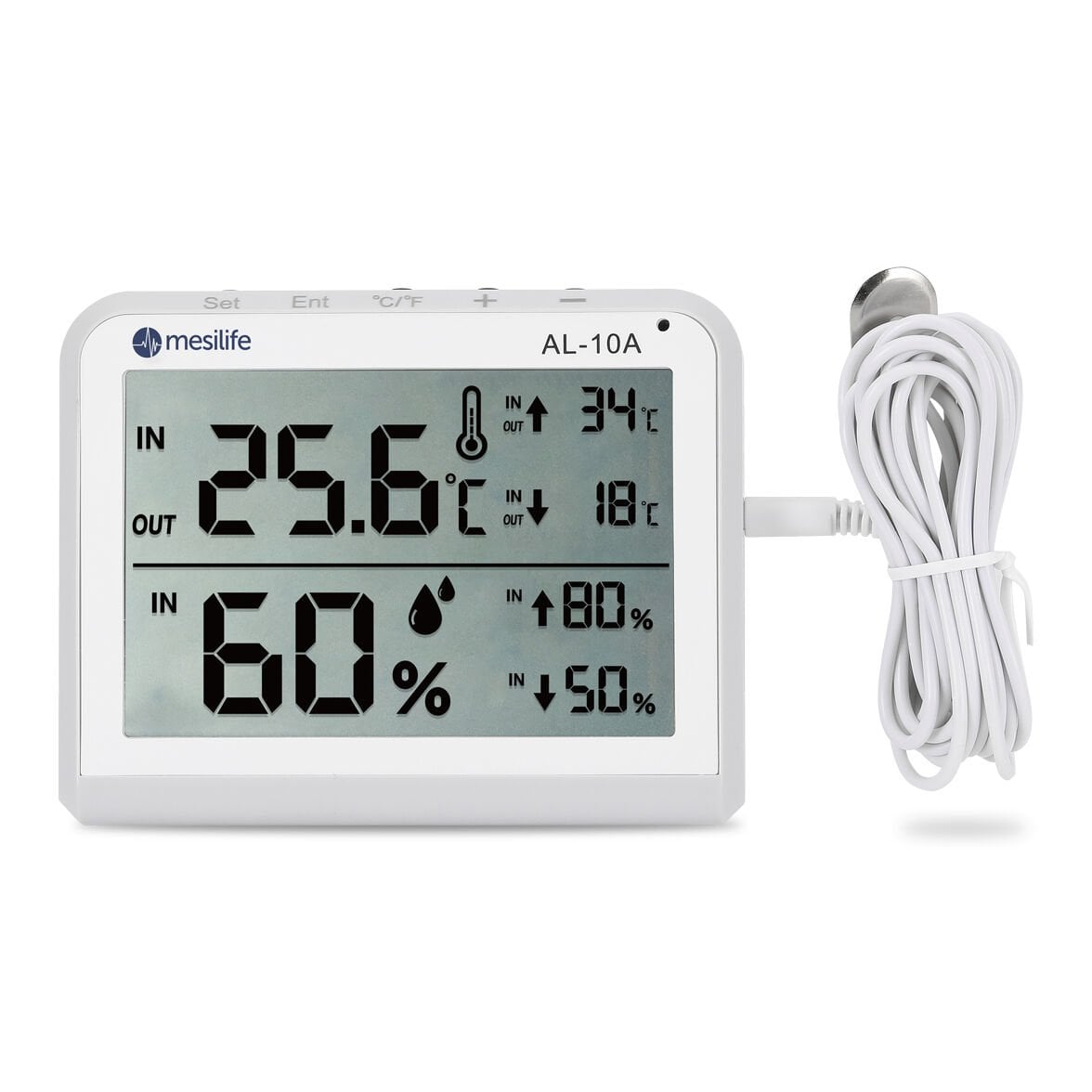 Mesilife Digital Thermometer and Room Humidity Monitor AL-100A