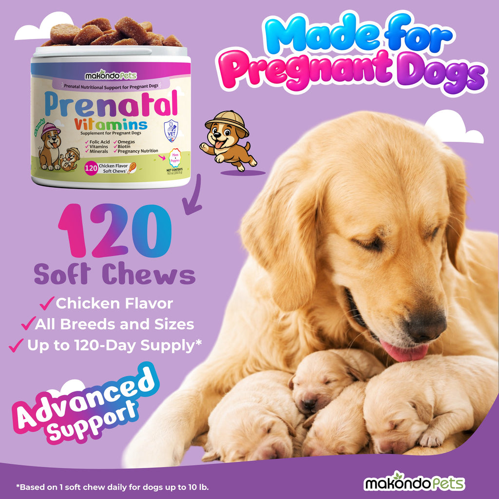Dog Prenatal Vitamins | All Breeds | 120 Soft Chews