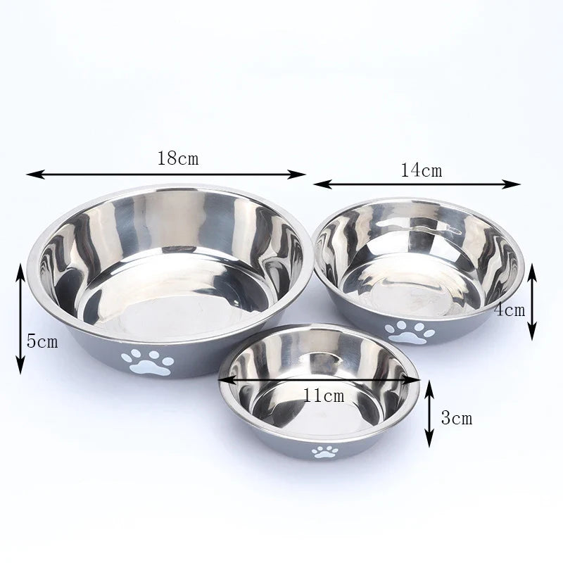 Stainless Steel Dog Pet Feeding Bowl Anti Slip Base