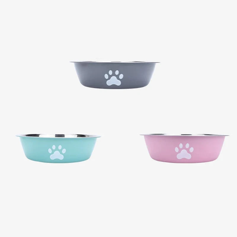 Stainless Steel Dog Pet Feeding Bowl Anti Slip Base