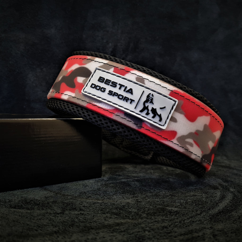 Bestia Dog Sport Collar Red Camo