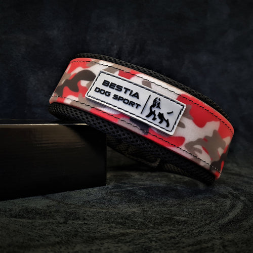 Bestia Dog Sport Collar Red Camo