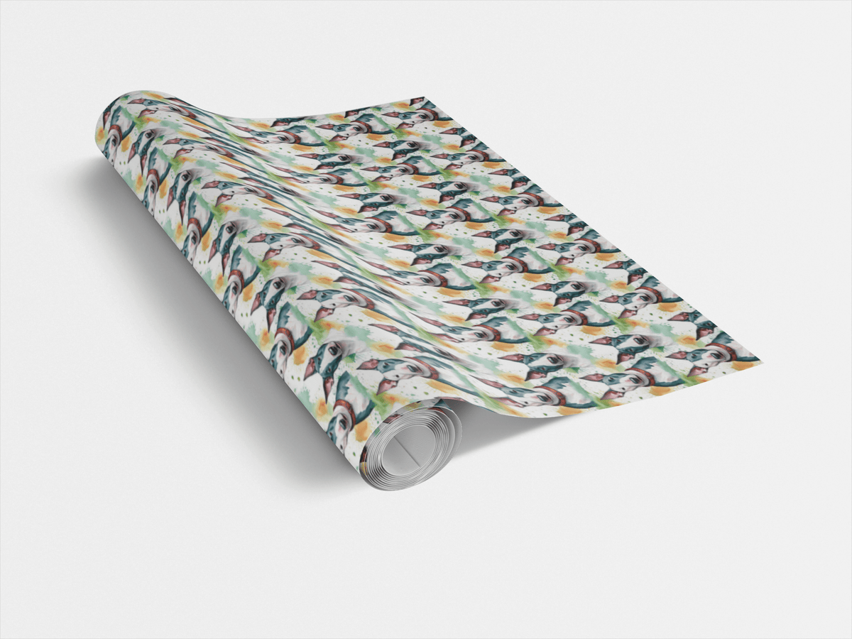 Bull Terrier Tumbles Wrapping Paper